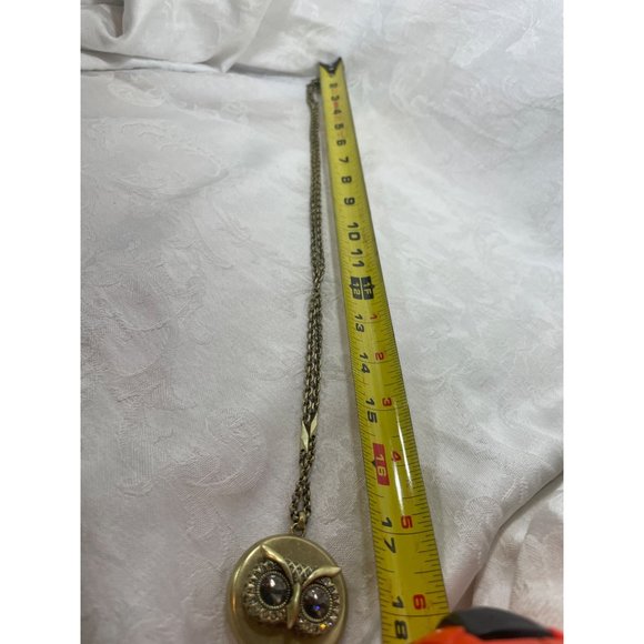 Fossil Fashion Owl Pendant Locket Vintage 80’s Super Cute - Picture 4 of 8